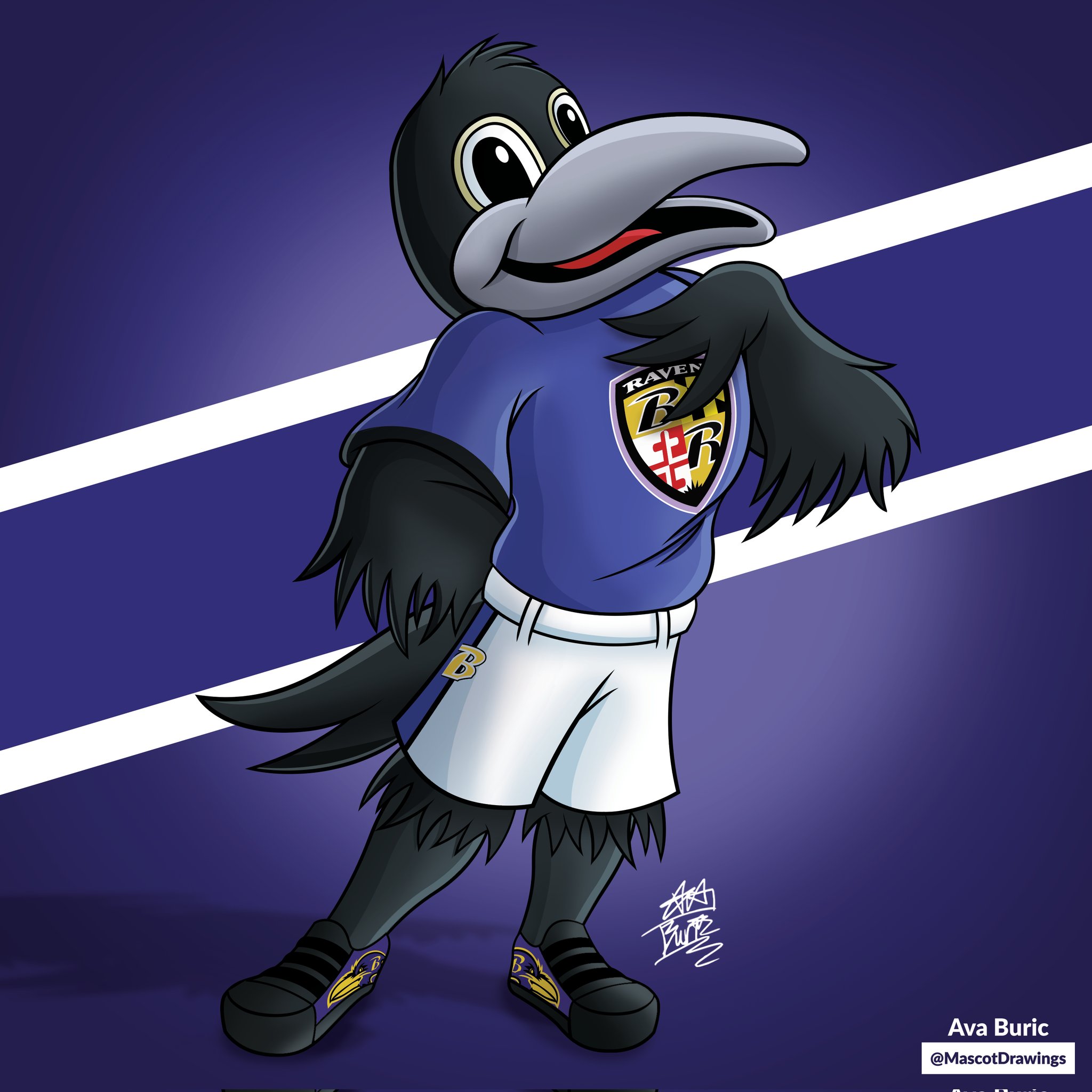 MascotDrawings on X: Mascotober 🎨 DAY 4 - RAVEN 🎨 Quoth the
