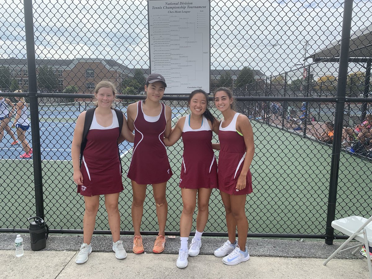 Two HHS doubles pairs progress to the Ches-Mont Doubles tournament semi-finals tomorrow-good luck to Kaitlyn, Kiera, Sophia and Ella! Great job today, ladies! Go Warriors!