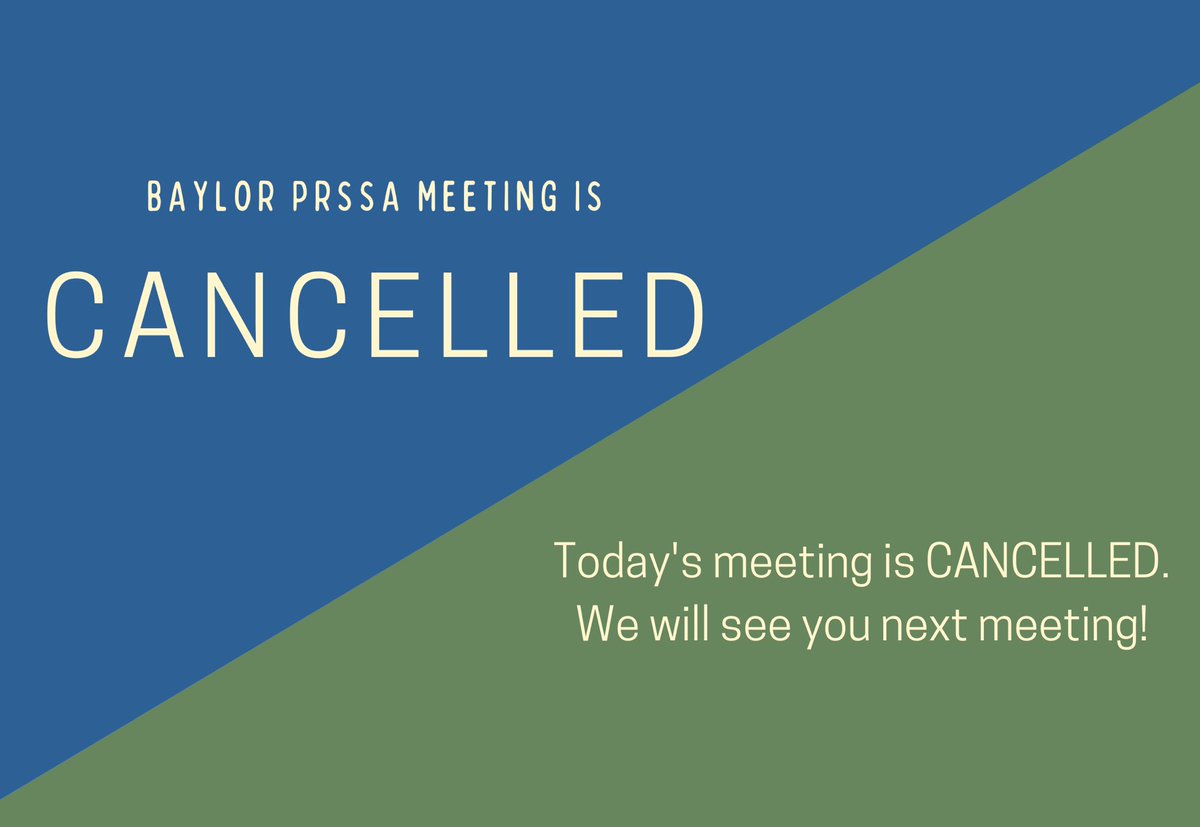 ❗️Today’s meeting has been cancelled❗️ 

We will see you next Thursday, Oct. 14!