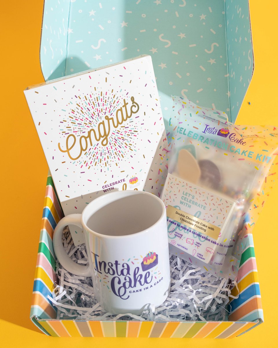Deliver sweet wishes to your family, friends, colleagues! Nothing says “Let’s Celebrate” more than a shareable experience with cake and a card!