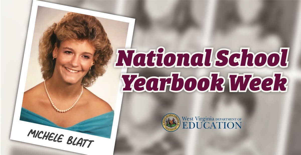 WVEducation's tweet photo. Next up in our #YearbookWeekWV spotlight is Deputy Superintendent Michele Blatt.
In this yearbook throwback, Deputy Superintendent Blatt was 17 years old & a senior at @WayneSchoolsWV's Buffalo High School. Thank you for helping us celebrate #YearbookWeek! #WVEd https://t.co/kY7x0JtBt3