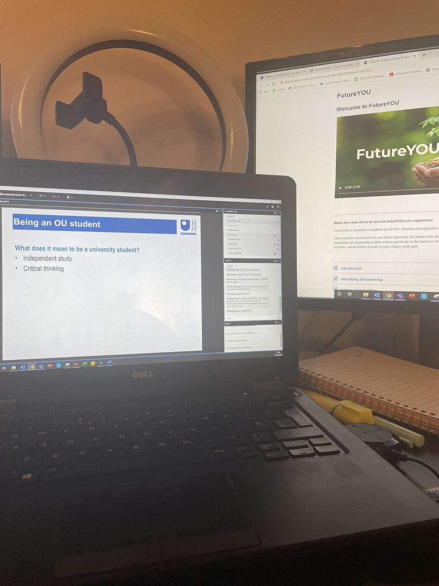 First night of <a href="/OpenUniversity/">The Open University</a> tutorials! Start of a 3.5 year journey in my CMDA 💻📚