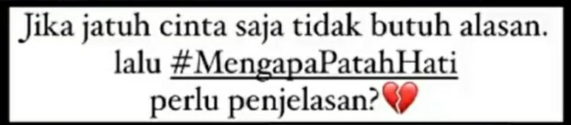 boy97_ableh's tweet photo. @amandacaesaa #MengapaPatahHati https://t.co/qSlPi79JAg