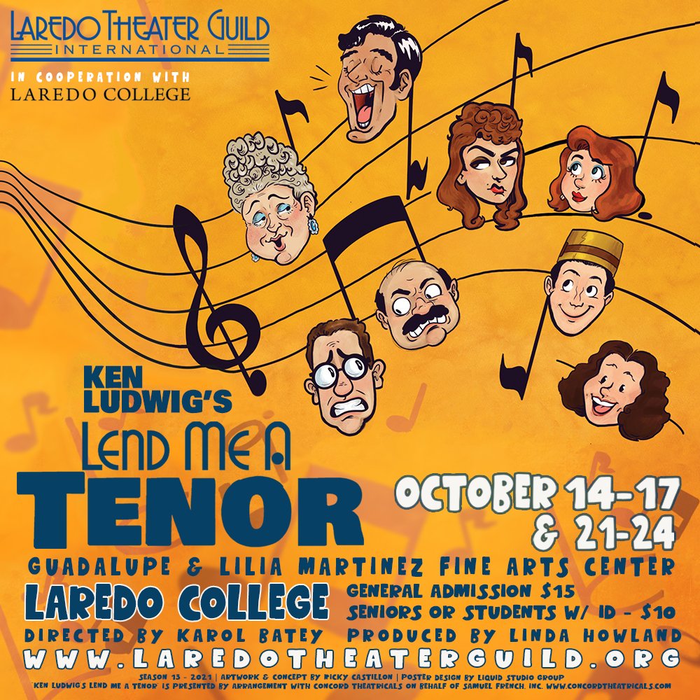 laredotheater's tweet photo. The year is 1943 โ The tickets are sold, the stage is set, and the orchestra is ready. But itโs about to become un disastro gigantesco!
BUY TICKETS HERE: https://t.co/aJrP5ID1mr
#Season13 #LTGI #laredotheater #Lendmeatenor #thebigestagereturns ๐ญ #nowplaying https://t.co/GkZnRKcE2e