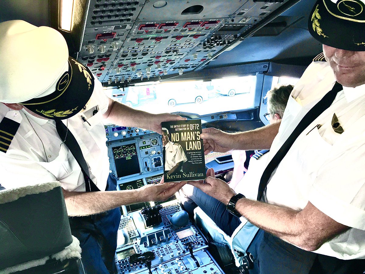 KaptKev's tweet photo. 7 October 2008. The pilots of #QF72 are in a knife fight with malfunctioning computers on their Airbus A330. “NO MAN’S LAND” is the full story of the fight to save QF72. Required reading. #abcbooks #harpercollins #aircraft #automation #aircrashinvestigation #YouTube https://t.co/p700lHjzdz