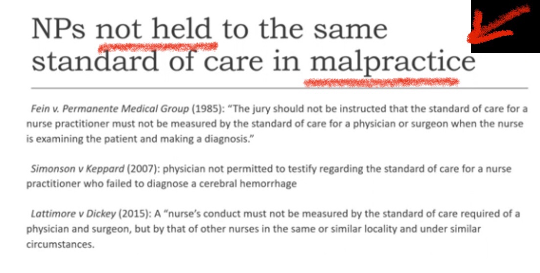 DrQuinn15's tweet photo. @N625662 @laumki Sadly...  the facts do not support that.  Physician outcomes are better.  

Plus non-physicians are not held to the same standards of care. https://t.co/A76BatvqTl