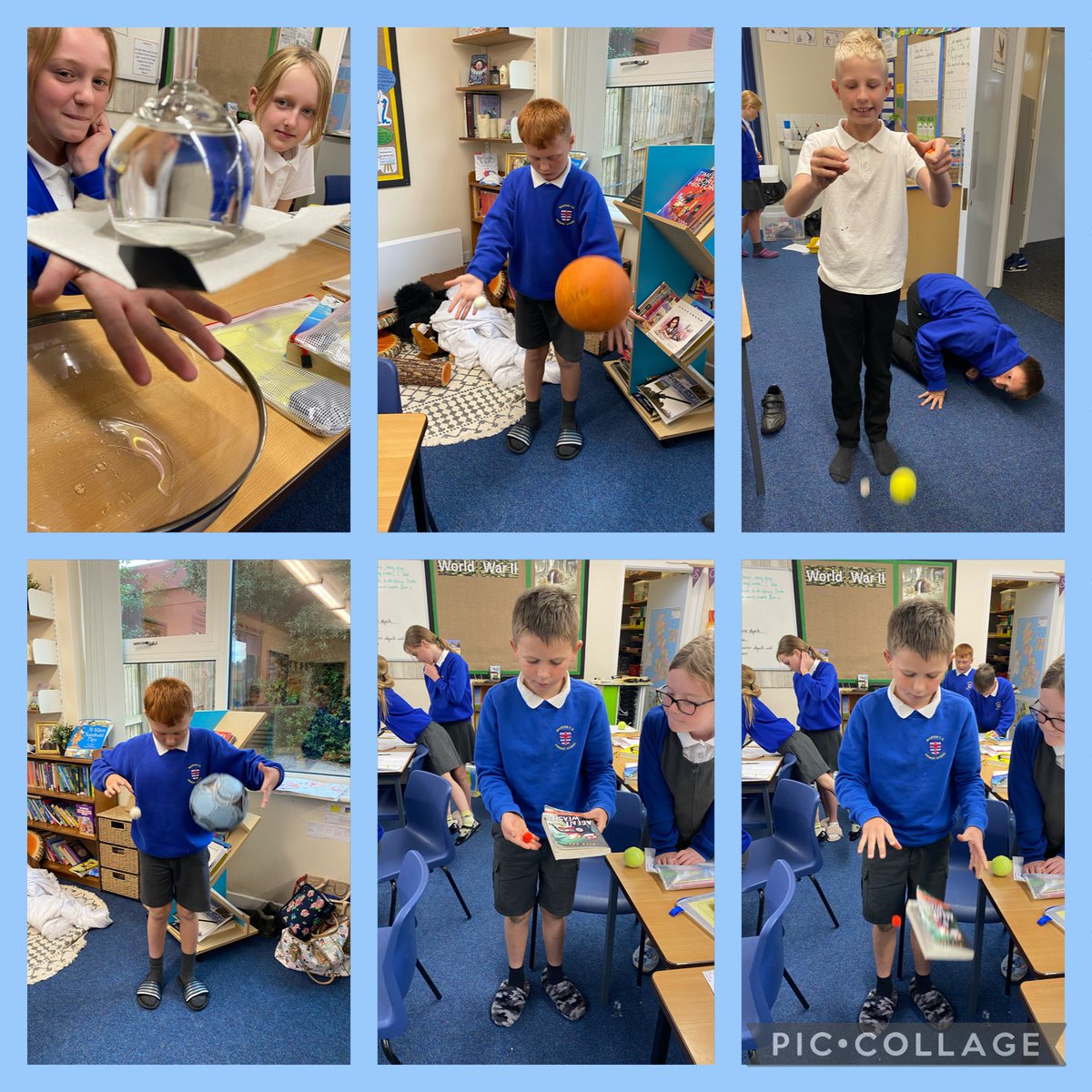 WarterPrimary's tweet photo. Do heavier objects fall faster than lighter objects? Merlins decided to investigate… #Merlins #WarterScience https://t.co/UgtkZ7r0It