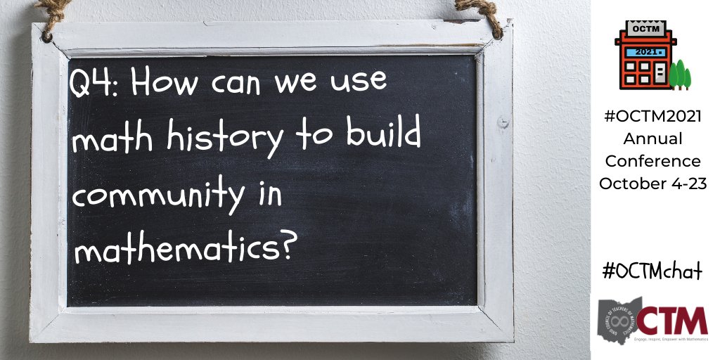 chrissybug24's tweet image. Q4:  How can we use math history to build community in mathematics?

#OCTMchat  #OCTM2021  
@ohioctm @RanthonyEdmonds