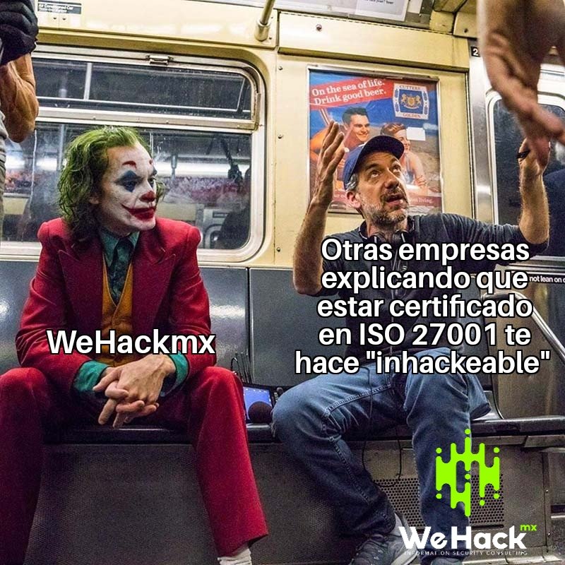 linxacksecurity's tweet photo. ¡No se dejen impresionar ni engañar!

Un certificado no te hace inhackeable. Lo mejor que puede hacer tu empresa es desarrollar una cultura y buenos hábitos de Seguridad de la Información con todos sus colaboradores.

Déjanos ayurarte 😉

#wehackmx #CyberSecurity #CiberSeguridad https://t.co/nbsT8dQ8ZB