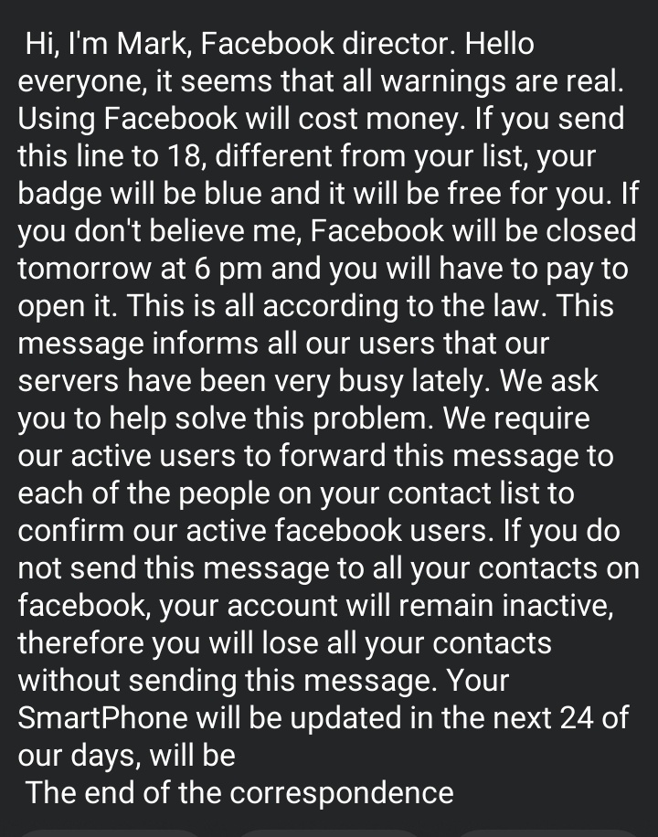 kintahmsafi's tweet photo. After 24 hours Facebook will be rebooted and will cost money so that users can use it if you don't follow the terms and conditions given by Facebook Administrator #MaxHamilton ๐
#Facebook
#facebookdown
#facebookisback https://t.co/2BEehDHrme