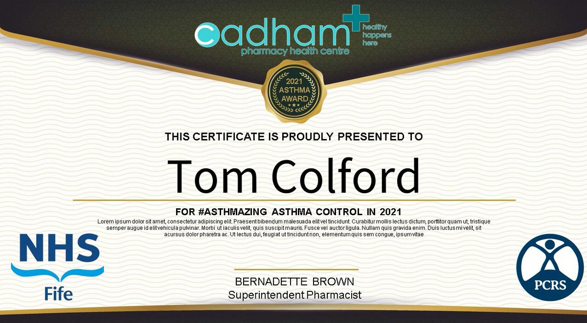 Garry42779's tweet photo. Rewarding to then recognise patients that have taken ownership of their #Asthma

@bernade07006977 at @Cadhampharmacy has won so many awards for her asthma clinic, she's now awarding those that really matter, her patients

That's why we do what we do #ForThePatient
#AskAboutAsthma https://t.co/399yHlSqAw