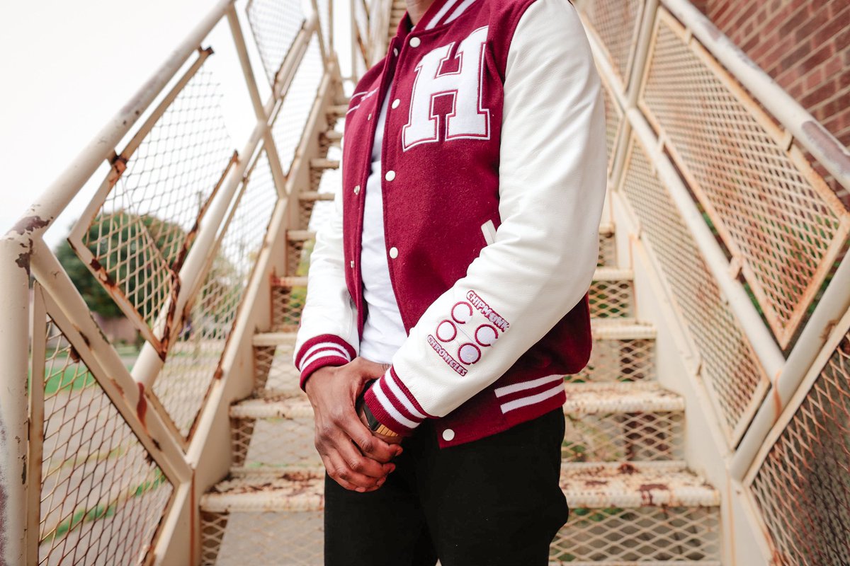 TayoTayoTayo's tweet photo. Our Hillman JV Jacket is now available at https://t.co/J704n0l8F6
The handsome fellow in the photos is my brother Meji
📷 by @needafreshpair 

#adifferentworld #hbcu #Homecoming2021 #thatboyclean
#supportsmallbusiness #SupportBlackBusiness https://t.co/xHY6t4W5A0
