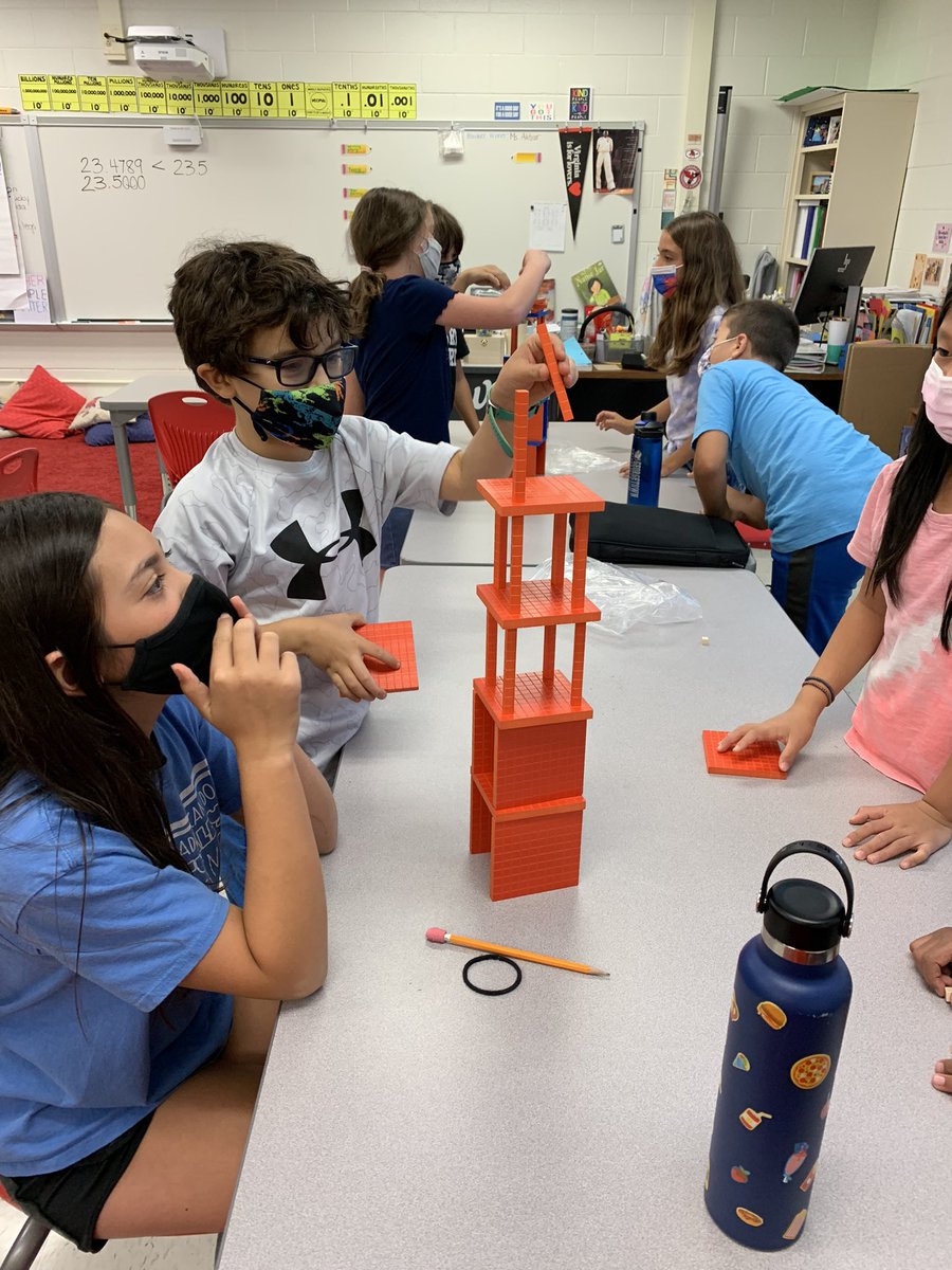 EducatorAkbar's tweet photo. Place value tower day is always a favorite! Hands on math is back! @ForestvilleFCPS #Mathematics https://t.co/FIeaGtauje