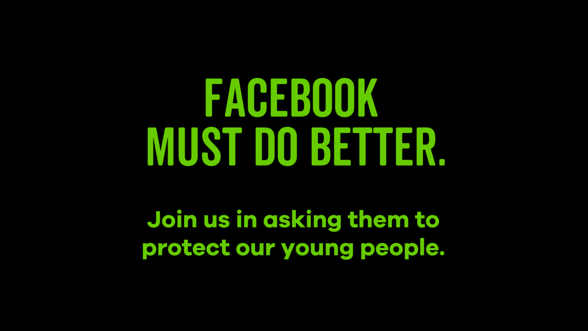 Join us in asking Facebook to do better by sharing this post and tagging @Facebook. We see firsthand the negative impact social media can have on young people &amp; we know Facebook can do more. Read our statement: bit.ly/2YqiilW 
#DayOfTheGirl #WorldMentalHealthDay #MIAW21