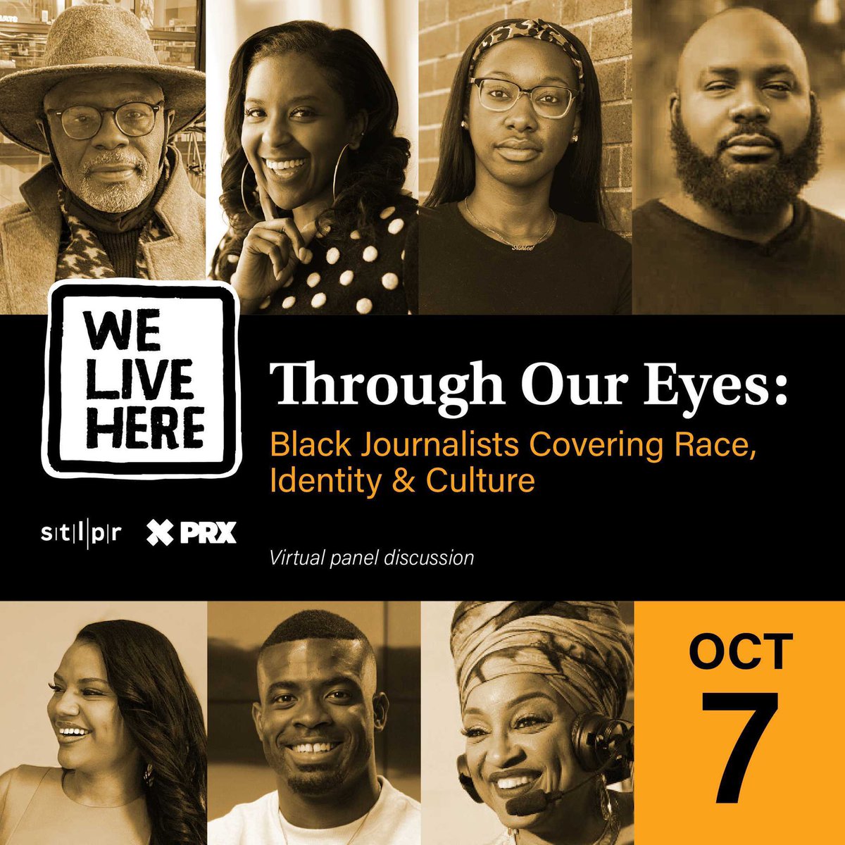 welivehereSTL's tweet photo. Tonight 7pm!!! Use the hashtag #WeLiveHereBlackJournalists to join in on the conversation! 🎙🖤 https://t.co/A3CPXiOekC