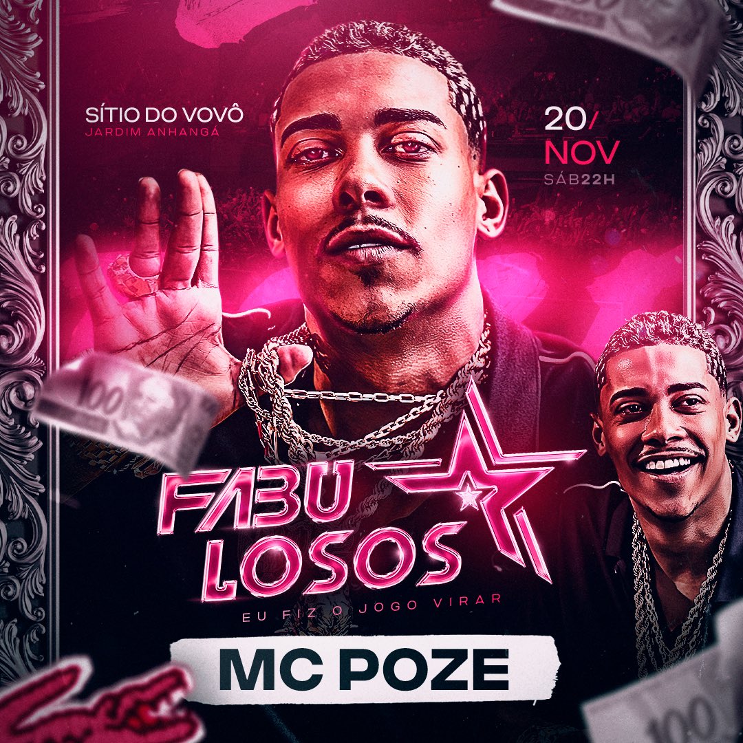 TFabulosos's tweet photo. Boa noite família Fabulosos 🚀 

Dia *20 de novembro* temos um encontro marcado na Fabulosos com o 
*PITBULL DO FUNK *
mais conhecido como *Mc POZE DO RODO*

*Ah eu fiz o jogo virar* 🌟 

#POZENAFABULOSOS https://t.co/rrslgms5kV