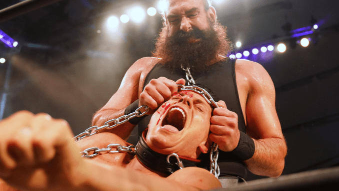 Fightful's tweet photo. 1 year ago today, Cody Rhodes vs Brodie Lee in a Dog Collar Match. Brodie's last match https://t.co/ooITh3gvPW