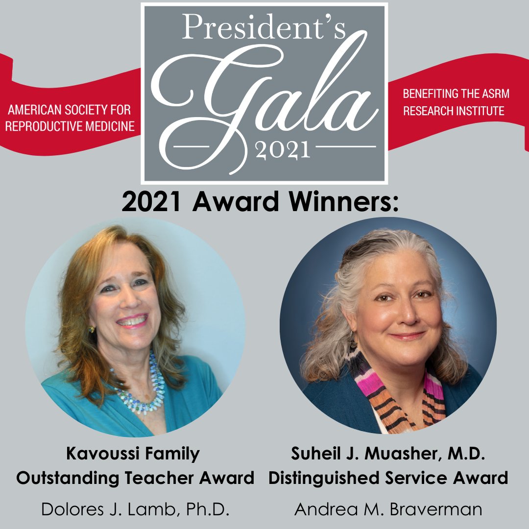 The Kavoussi Family Outstanding Teacher Award goes to Dolores J. Lamb, Ph.D. Andrea M. Braverman, Ph.D., is the recipient of the 2021 Suheil J. Muasher, M.D. Distinguished Service Award. Join us in congratulating these winners.