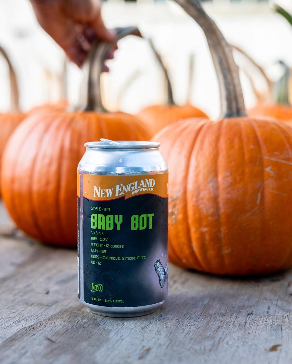NewEnglandBrew's tweet photo. Perfect companion for all fall activities, Baby Bot! π» This 5.2% IPA will be available in 6pks starting tomorrow in the taproom!
Cheers! π»
#nebco #babybot #ipa #fall #beer #craftbeer https://t.co/1slyBK9pDP
