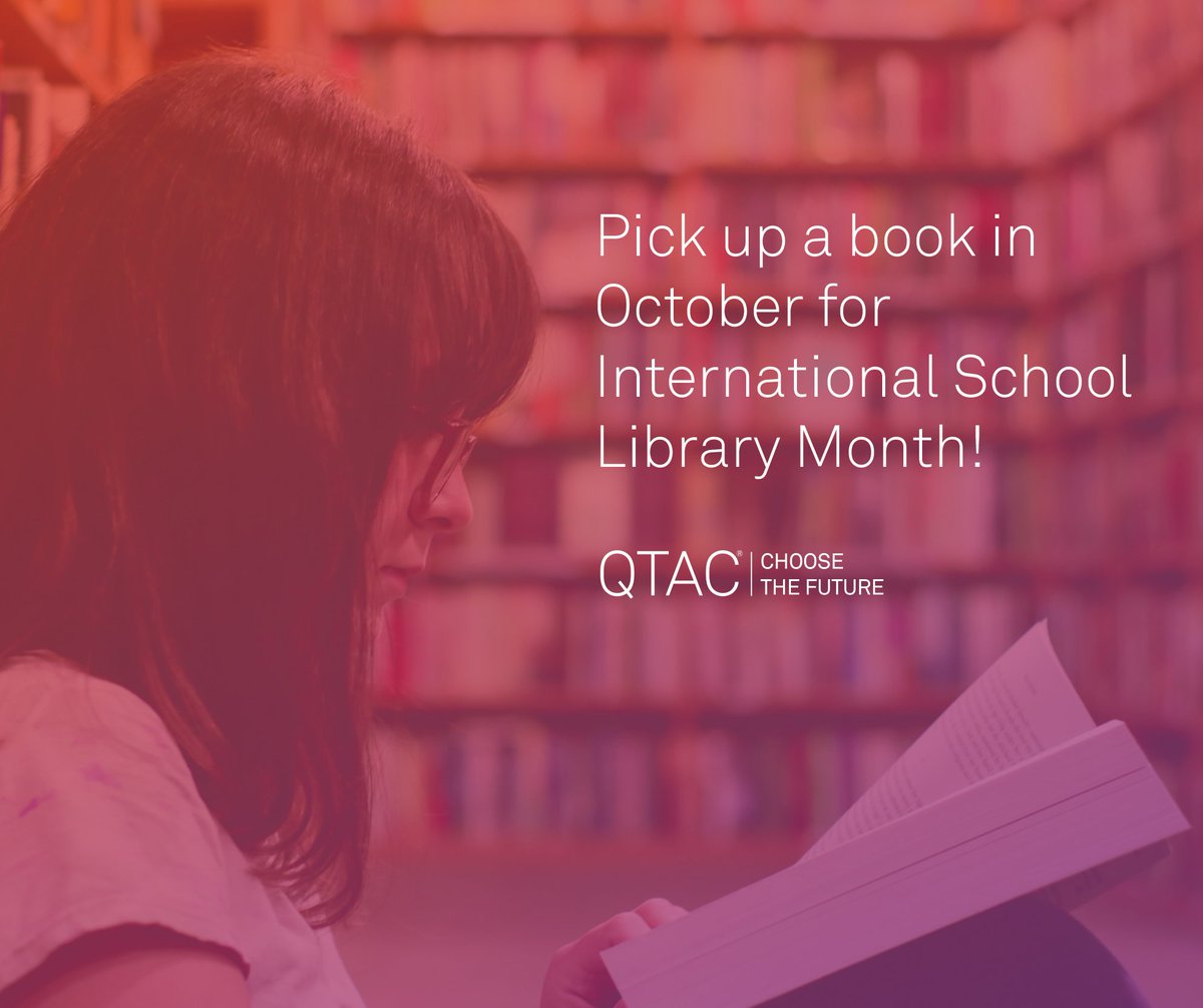 QTACinfo's tweet photo. Show your school library some love this month, because it is in fact International #SchoolLibraryMonth! Why not start a friendly reading challenege with your friends this month?
#QTAC #ChooseTheFuture #readmorebooks https://t.co/In2ET9sNfz
