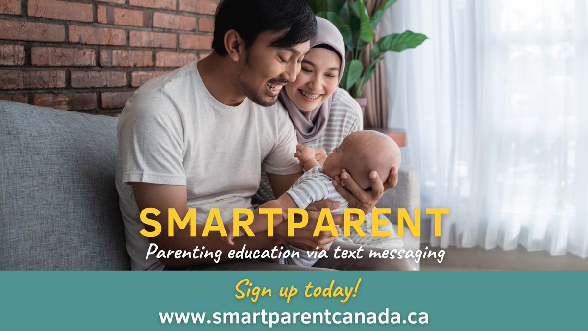 SmartParent Canada (@smartparentca) on Twitter photo SmartParent has arrived! Canada’s first parenting education program delivered by text messaging sends new parents resources & tips tailored to their baby’s age. Text the keyword SMARTPARENT to 12424 to sign up. smartparentcanada.ca
<a href="/SmartParentCA/">SmartParent Canada</a> #SmartParentCanada #parenting SmartParent has arrived! Canada’s first parenting education program delivered by text messaging sends new parents resources & tips tailored to their baby’s age. Text the keyword SMARTPARENT to 12424 to sign up. smartparentcanada.ca
<a href="/SmartParentCA/">SmartParent Canada</a> #SmartParentCanada #parenting