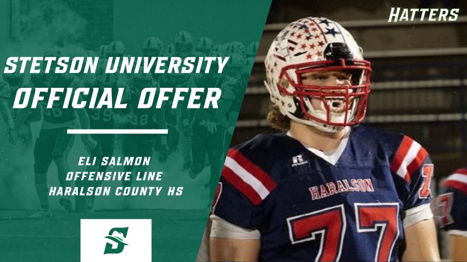 Beyond blessed to receive my first offer and D1 offer from Stetson University!! #AGTG #G3 #Gohatters <a href="/NwGaFootball/">NwGa Football</a> <a href="/coachjakereed/">Jake Reed</a> <a href="/StetsonFootball/">Stetson Football</a>