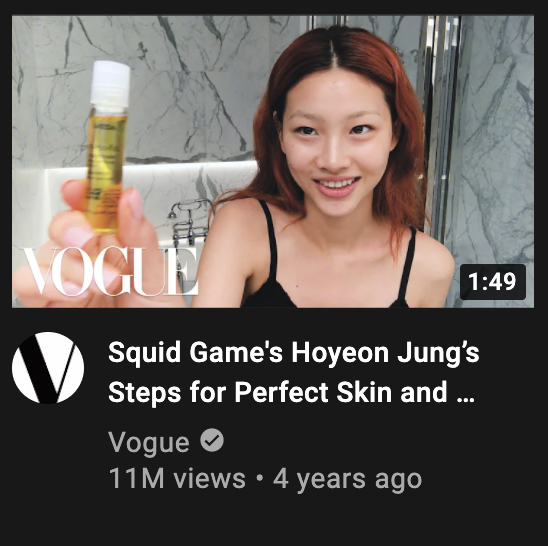 BenjaminGoggin's tweet photo. Love Vogue re-upping this 4-year old video and adding Squid Game to the title… <3 content https://t.co/M4Srux5D5z