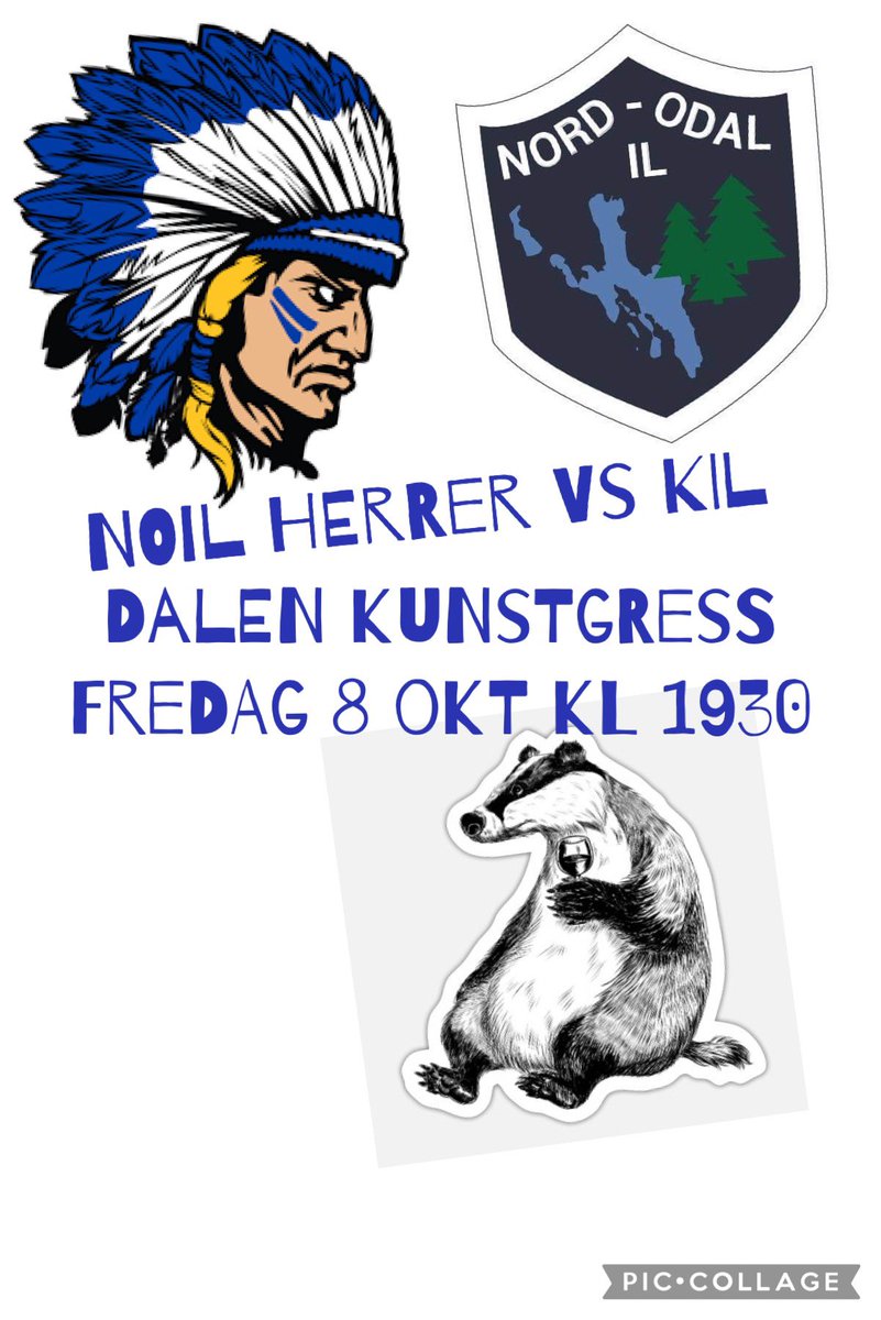 NordOdalFotball's tweet photo. Møt opp! Hodepryden på, krigsmaling på, tomahawk frem… Helstekt Grevling til kvelds! @KIL_Fotball https://t.co/0ehWHMIIw5