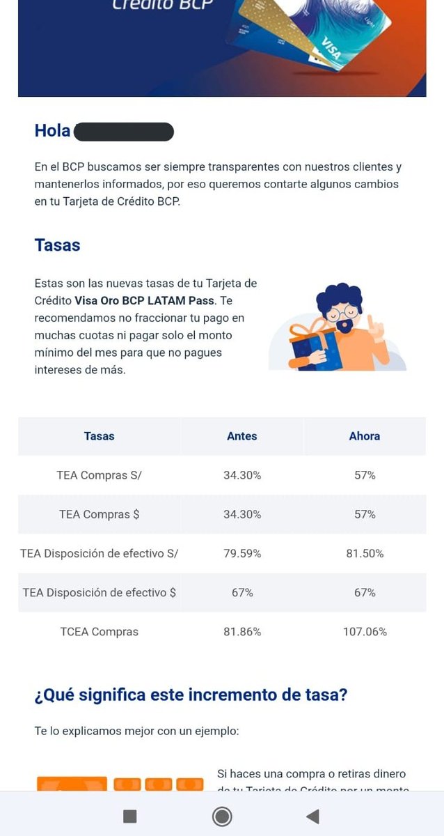 litolobo's tweet photo. Estimado @BCPComunica te puedes ir a la reecalcadactm. Te pasaste de pendejo: cambias la TEA de 81.86% a 107.06% en compras!!! Qué xuxa te pasa? Mejor le pido a la tía usurera que te manda al sobrino cuando te demoras en la cuota. Al menos no te florea y sabes que te van a clavar https://t.co/mRLifcmVKD
