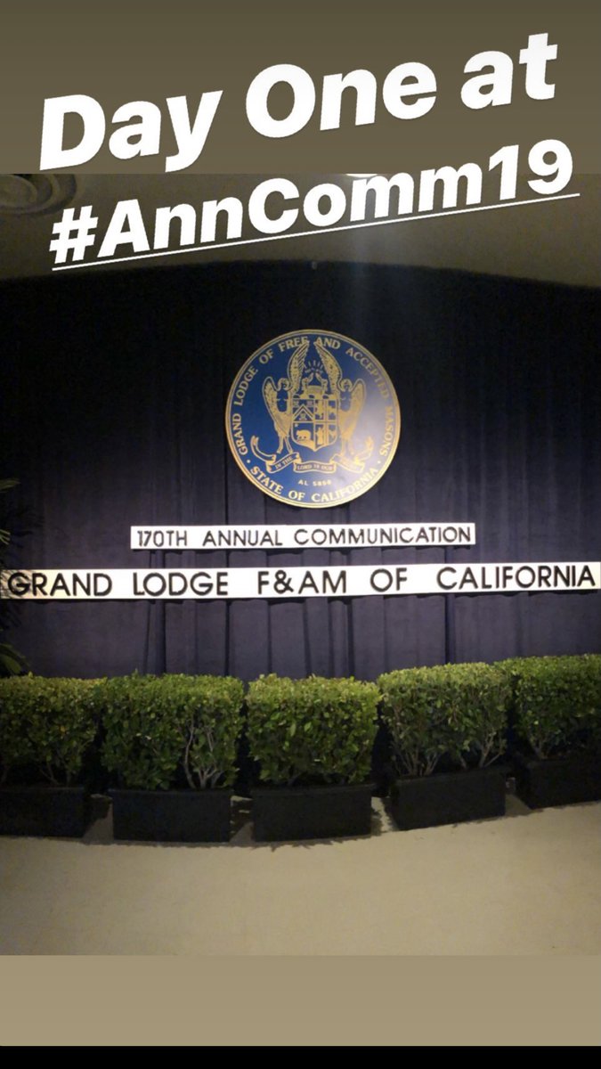 TheSquareMag's tweet photo. The Square Magazine #masonic update RT: @MasonsofCA… #freemason #freemasonry #masons... Revisit our favorite moments from Annual Communication by watching our #AnnComm19 Instagram story, and don't forget to tag us in your #AnnComm21 posts, starting t… https://t.co/TJtrhzYieN