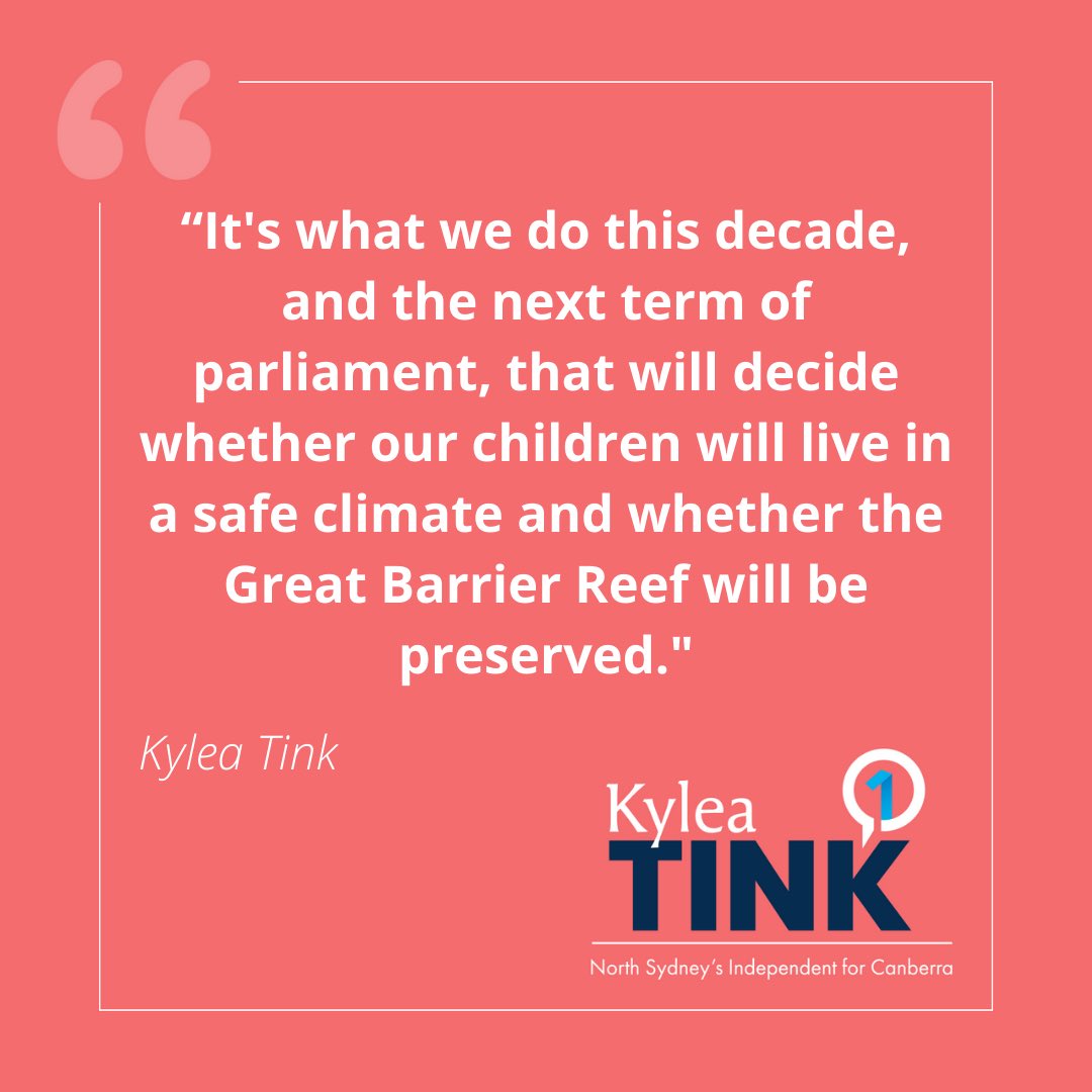We’re not leading, we’re lagging #COP26 

Let’s get Kylea to Canberra! #TeamTink #auspol
