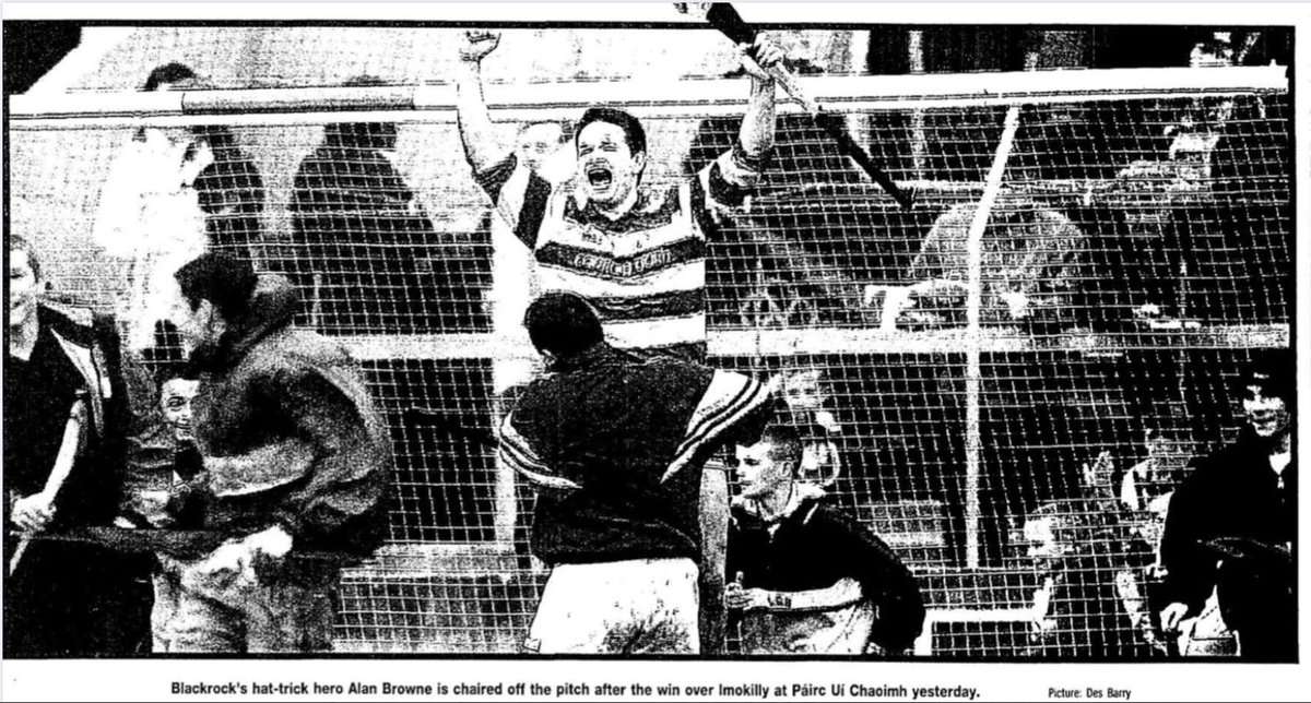 On this day 20 years ago <a href="/RockiesCork/">Blackrock Hurling</a> captured their 31st <a href="/OfficialCorkGAA/">Cork GAA</a> County Senior Hurling Championship title,as they defeated East-Cork divisional side <a href="/EastCorkGAA/">Imokilly GAA</a> at <a href="/PaircUiCha0imh/">SuperValu Páirc Uí Chaoimh</a>, on a final score of 4-08 to 2-07 #corkhurlinghistory