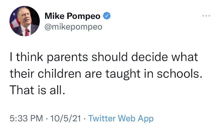 If parents want to be in charge of what children are learning they can homeschool. 

The rest of us are living in a society where we have to balance competing interests. 

It’s what makes public schools great.