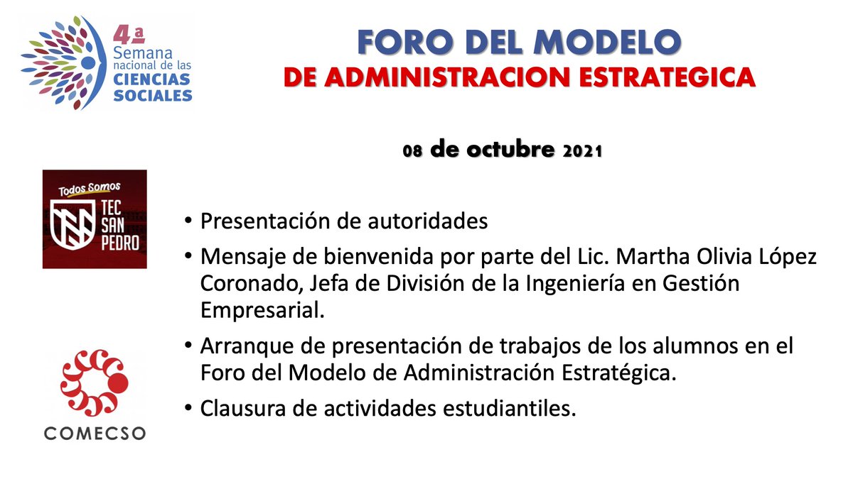 COMECSO's tweet photo. Eventos del @ceiich_unam @laomsceiich @conemsmx @SoyUnison y @tecsanpedro mañana 8 de octubre en el marco de la #4SNCS
Cartelera completa https://t.co/6NaLuplouI https://t.co/flKIGtjTHs