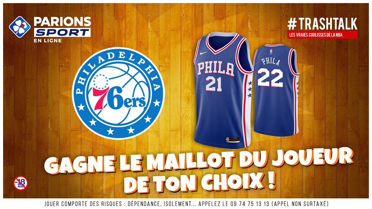 🎁 JEU-CONCOURS ! 🎁 

Avec les #30PREVIEWSEN30JOURS, TrashTalk et ParionsSport te font gagner 1 maillot par jour !! 😱

🚨 GAGNE LE MAILLOT DU JOUEUR DE TON CHOIX CHEZ LES SIXERS !! 🚨

Pour participer :

1⃣ RT CE TWEET 
2⃣ FOLLOW @TRASHTALK_FR ET @PARIONSSPORT

(TAS LE 16/10)