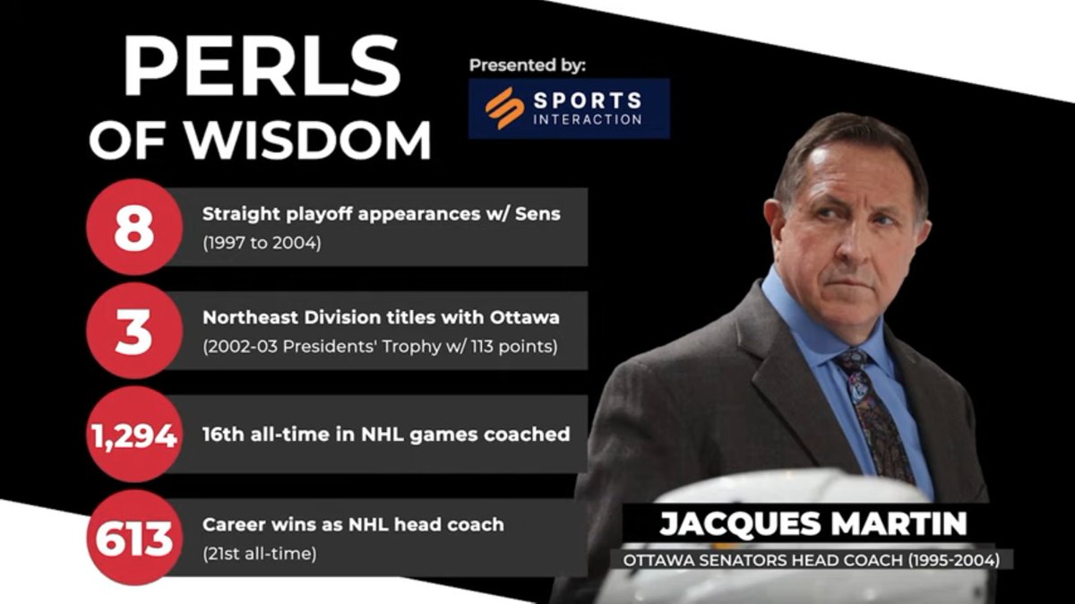 Jon Perlberg (@jonperlberg) on Twitter photo From today's @wallyandmethot show, #PerlsOfWisdom featuring former <a href="/Senators/">Ottawa Senators</a> head coach Jacques Martin👇 From today's @wallyandmethot show, #PerlsOfWisdom featuring former <a href="/Senators/">Ottawa Senators</a> head coach Jacques Martin👇