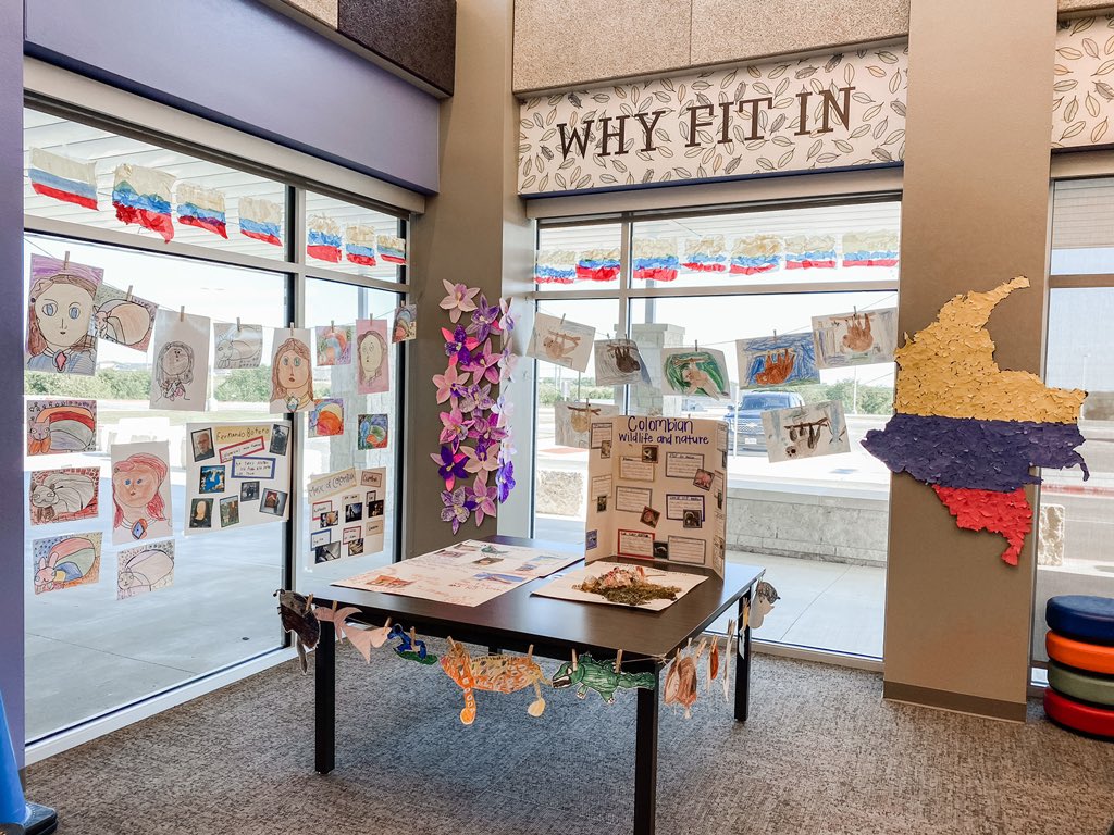 rachcmaresh's tweet photo. So proud to showcase the hard work of our amazing second graders and their study of Colombia. #HispanicHeritageMonth  @CharterOakElem @BeltonISD 

“All the ways we are different make our neighborhood-our whole world really- more interesting and fun.” -S. Sotomayor
#BetterTogether https://t.co/8P9tfS6KrK