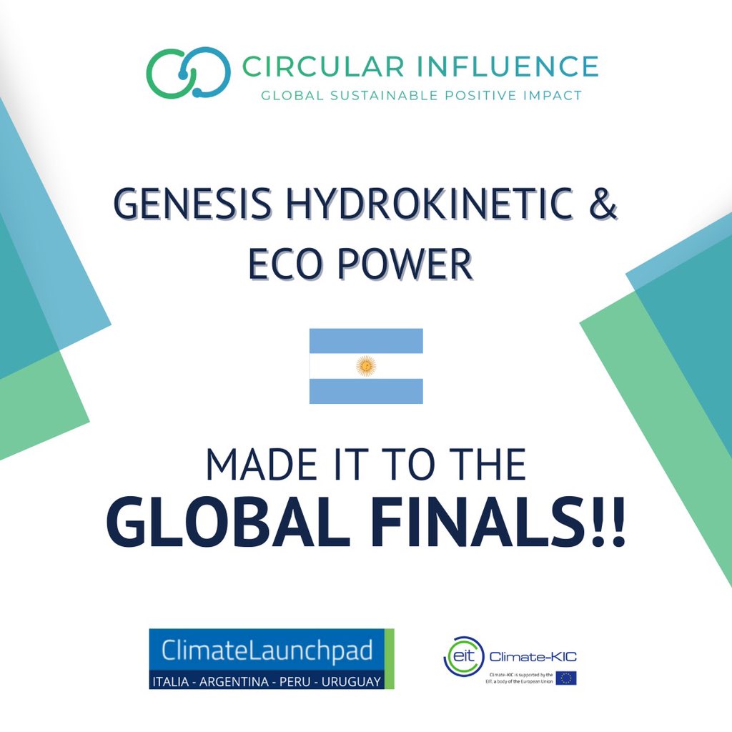 CircularInfluen's tweet photo. Gran noticia! Los equipos ganadores del CLIMATE LAUNCHPAD ya estuvieron en las regionales y hay equipos nuestros que pasaron a las FINALES GLOBALES😱
Los ganadores 🇦🇷
GENESIS HYDROKINETIC Y ECO POWER
Felicitaciones a estos equipos y éxitos muchos éxitos para la final global💚 https://t.co/DrANVdDwR6