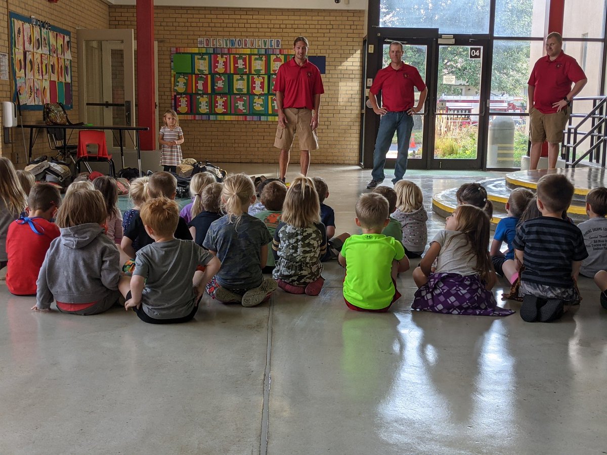 sdarockets's tweet photo. A special thank you to the Syracuse Volunteer Fire Fighters who came to school today to teach our elementary students about fire prevention and safety! https://t.co/QQa3RnP6gV