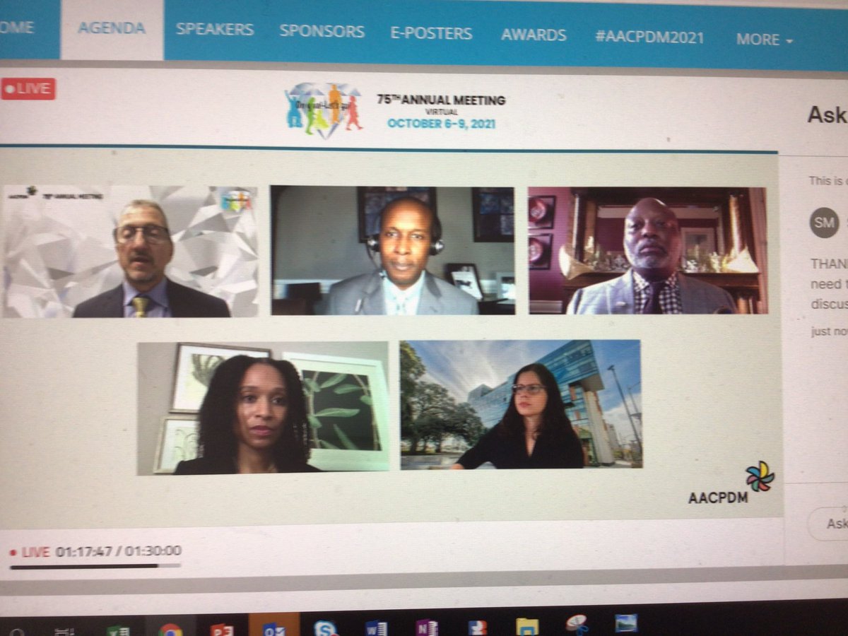 #AACPDM2021 Thank you for this focus on systemic racism in medicine (symposium and keynote) This is a problem across the world. Just bought  <a href="/DamonTweedyMD/">Damon Tweedy</a>’s book - can’t wait to read it 👏👏👏