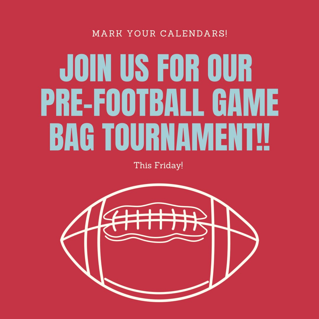OCONFBLA's tweet photo. We are hosting a bag toss tournament outside of Rux Stadium TOMORROW at 5pm before the football game. Stop by for some fun and win a FBLA goodie bag. See you there!!!! https://t.co/dYHfqXwfcS