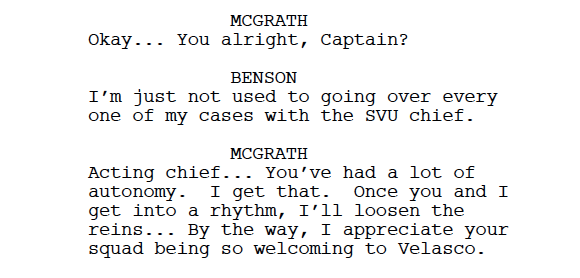 SVUWritersRoom's tweet photo. #SVU #ScriptSpoiler Don't worry Benson, we all know who the real boss is... #SVU23 returns tonight @ 9/8c on @nbc π΅οΈββοΈ https://t.co/kjblUmLaVn