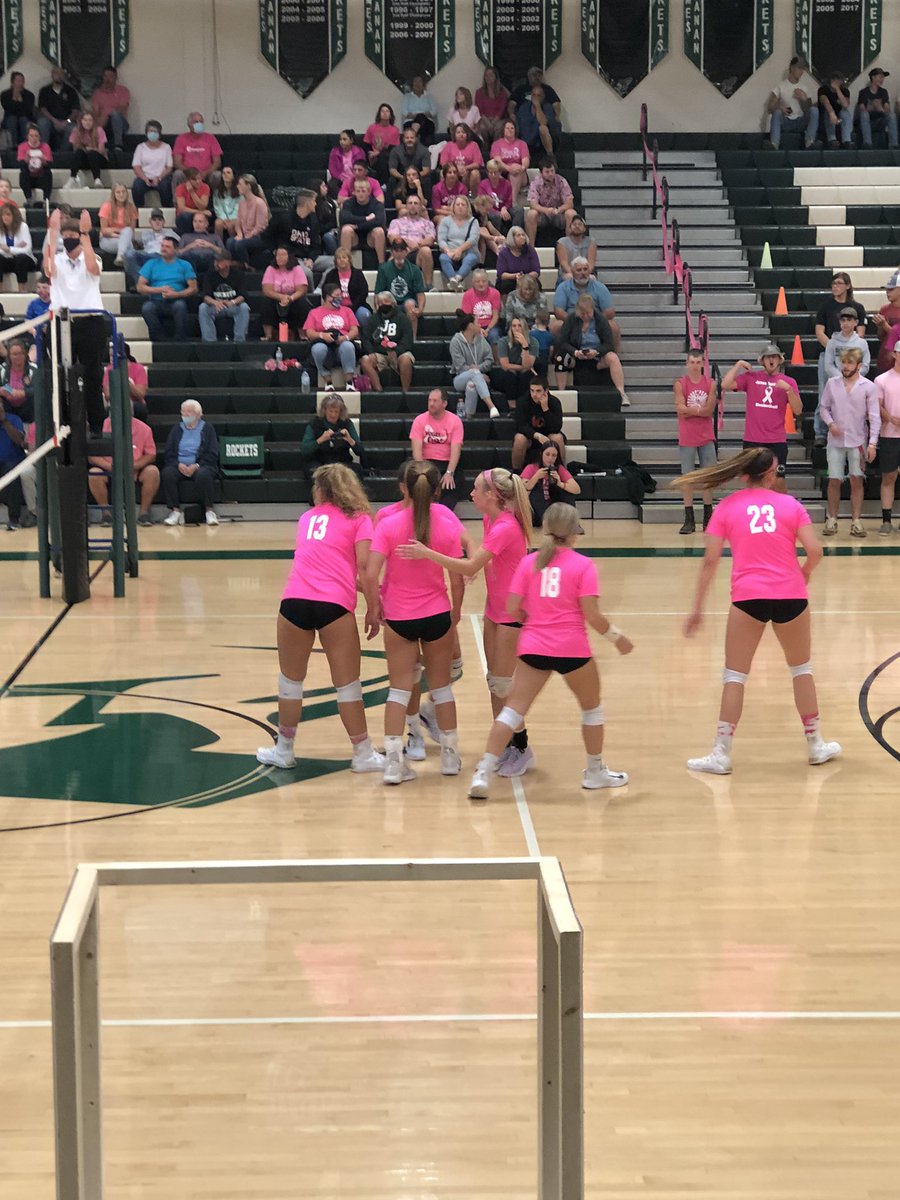 JBrocketathlete's tweet photo. Tonight is “Pink Out Night” for the Lady Rocket Volleyball Team.
1st game score:
JB 25
Big Spring 6 https://t.co/PG8yAtRMHx