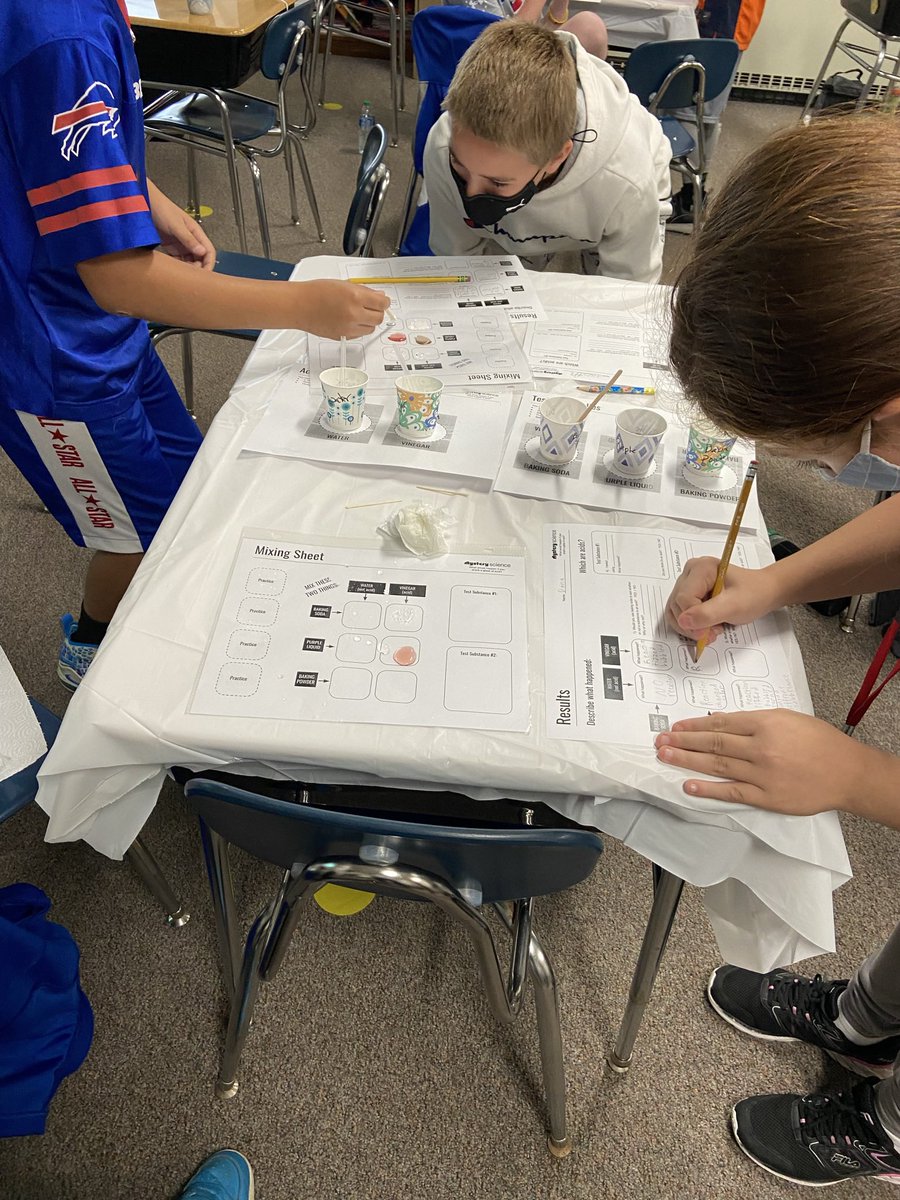 AmyMelby's tweet photo. Recently, 5th graders became alchemists. Ss performed experiments that caused  chemical reactions with an acid (vinegar). They even created a new substance. Great job scientists:) #157cLearns #Allin157c #WeAreChelsea https://t.co/YYePPPGTqr