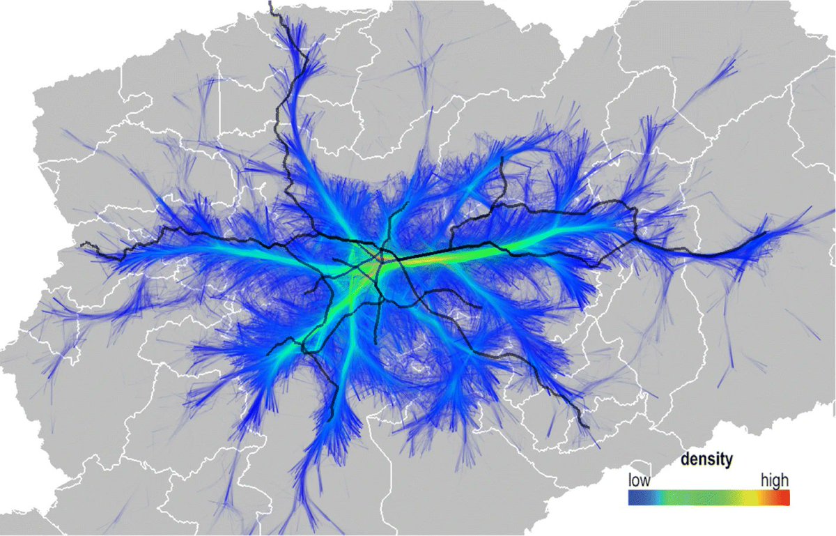 FabioKon's tweet photo. Check out our new paper about this new cool way of visualizing millions of mobility flows in a large metropolis: https://t.co/o88tTqg0gl #smartcities #urbanplanning #interscity #visualization #datascience https://t.co/9fnsIKmkfq