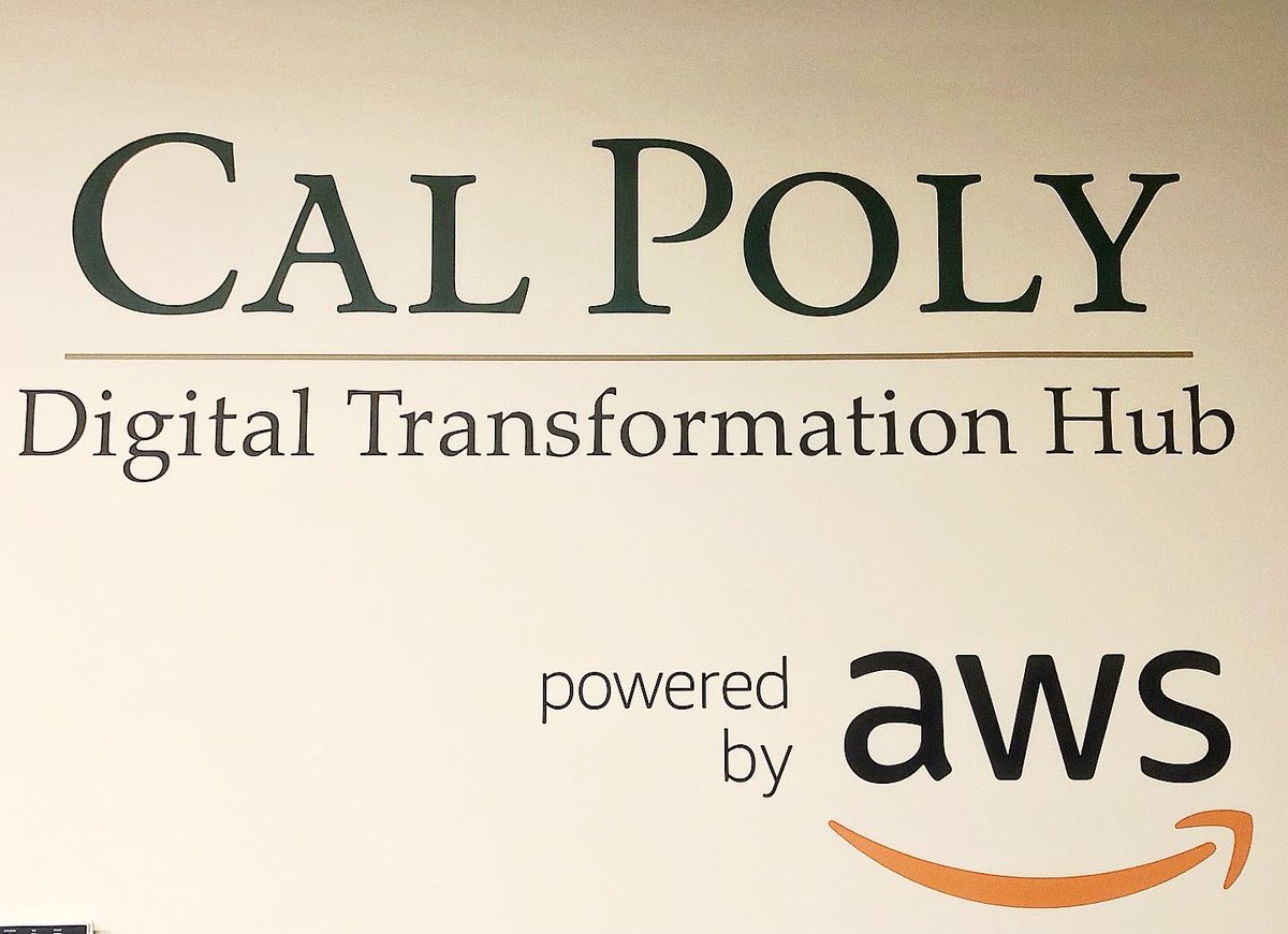 SarahStorelli1's tweet photo. SLO great to be with some of the team from the @CalPoly Digital Transformation Hub powered by @awscloud! Always amazed to see the innovation being produced by talented, #CalPolyProud students— and love seeing #LearnByDoing in practice. 🐎🌞📱🍃 #CICommunity #AWSCloud #AWSisHow https://t.co/rrWXF98Mf4