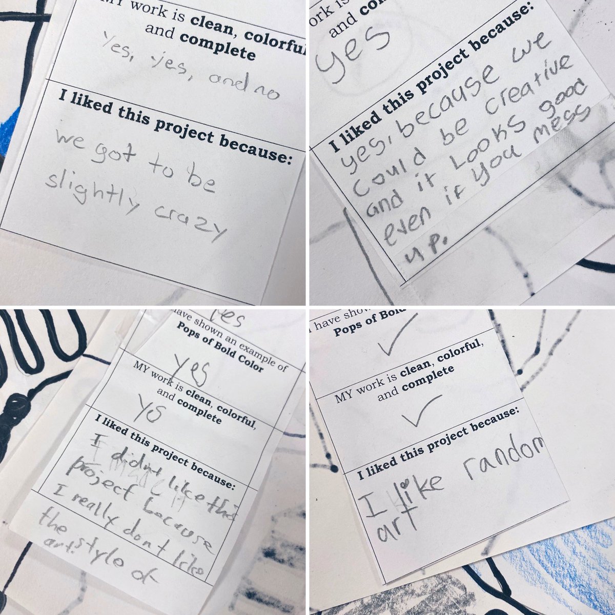 KincaidArt's tweet photo. I am all about honesty on our assessments & these kiddos are as honest as it gets! 😂
#alwayshonest #lovemystudents #cobbartrocks https://t.co/1VhRBWTvLp