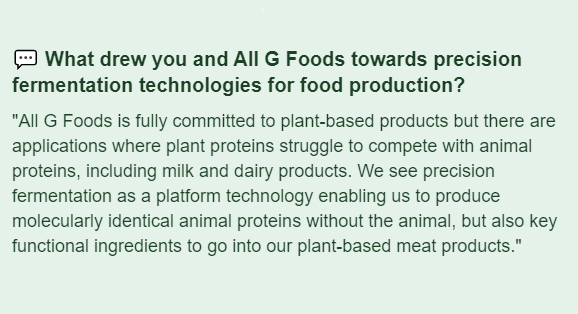 We interviewed Jared Raynes, Head of Precision Fermentation &amp; Dairy at @allgfoods for today's newsletter.

All G Foods is Australia's latest startup using cell ag tech to make animal proteins - without the animal. 

Sign up now to read the full interview: …culturreaustralia.us2.list-manage.com/subscribe?u=7e…