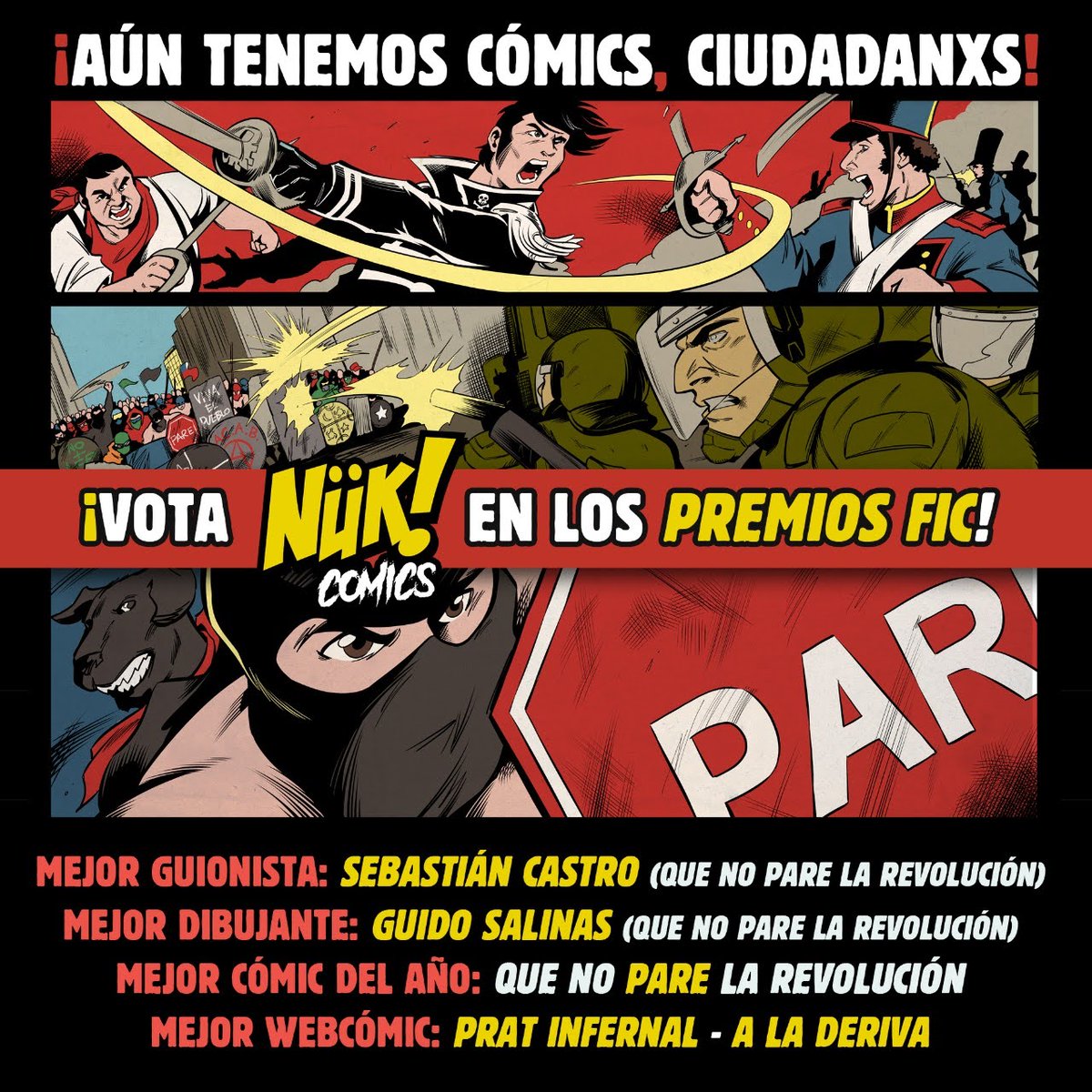 xebatrocas's tweet photo. 🔥¡VOTA POR NUESTROS CÓMICS EN LOS PREMIOS FIC!🔥 Gracias a sus nominaciones, la #Galvatropa consiguió que por cuarto año consecutivo, nuestro trabajo esté nominado junto a otras grandes obras dentro de @FICSantiago. 

🌟¡Marca tu preferencia aquí!🌟 https://t.co/XgSbMRH0ql https://t.co/zKmcn7Cgd5