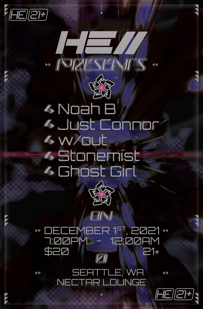 hellcollective's tweet photo. Seattle December 1st
🌊🌊🌊🌊🌊🌊🌊
@THISISNOAHB 
@justbeconnor 
@thisiswithout 
@stonemistmusic 
@GHOSTGIRLDXV3 

@vibedigitalUSA @arcanamgmt @NectarLounge https://t.co/t9Y8dwS98h